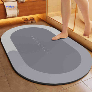 Aquastep Badematte oval in hellgrau