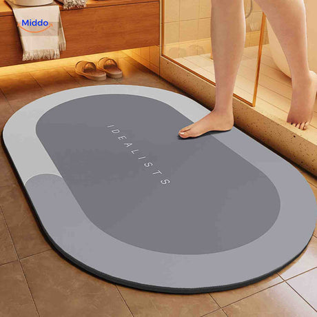 Aquastep Badematte oval in hellgrau
