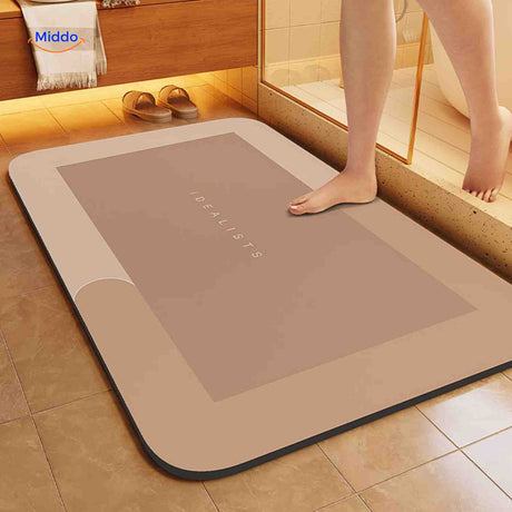 Aquastep Badematte rechteckig in Braun