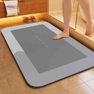 Aquastep Badematte rechteckig dunkelgrau