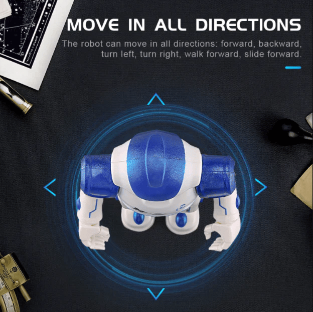 Intelligente Gestensteuerung Arlock Kinderroboter für Kinder, mit Funktionen für Unterhaltung und Bildung, wie Singen, Tanzen und Hindernisse vermeiden.