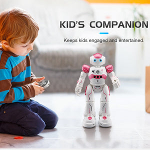 Rosa und weiße Arlock Kinderroboter bieten Spaß und Lernen für Kinder