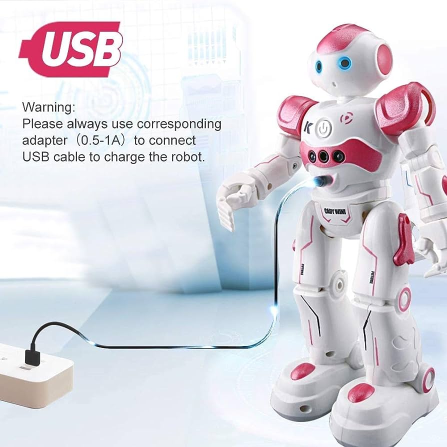 Interaktive Arlock Kinderroboter in Rosa, entworfen für lehrreiches Spielen