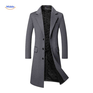 Ashford Woll-Trench grau mit wattierter Innenausstattung