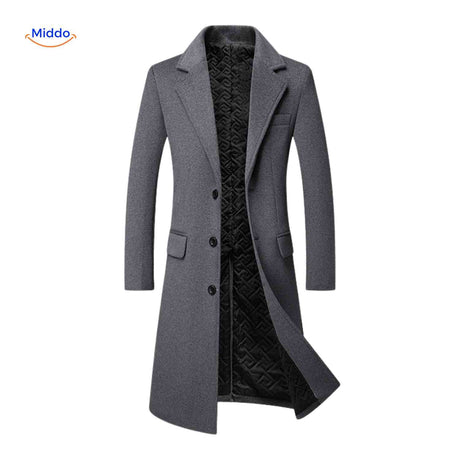 Ashford Woll-Trench grau mit wattierter Innenausstattung