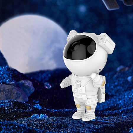 AstroNaut Galaxy Projektor mit Mondhintergrund