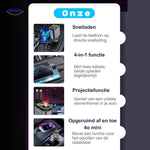 AutoCharge 120W kompakt mit USB-Kabeln für verschiedene Geräte www.middo.nl