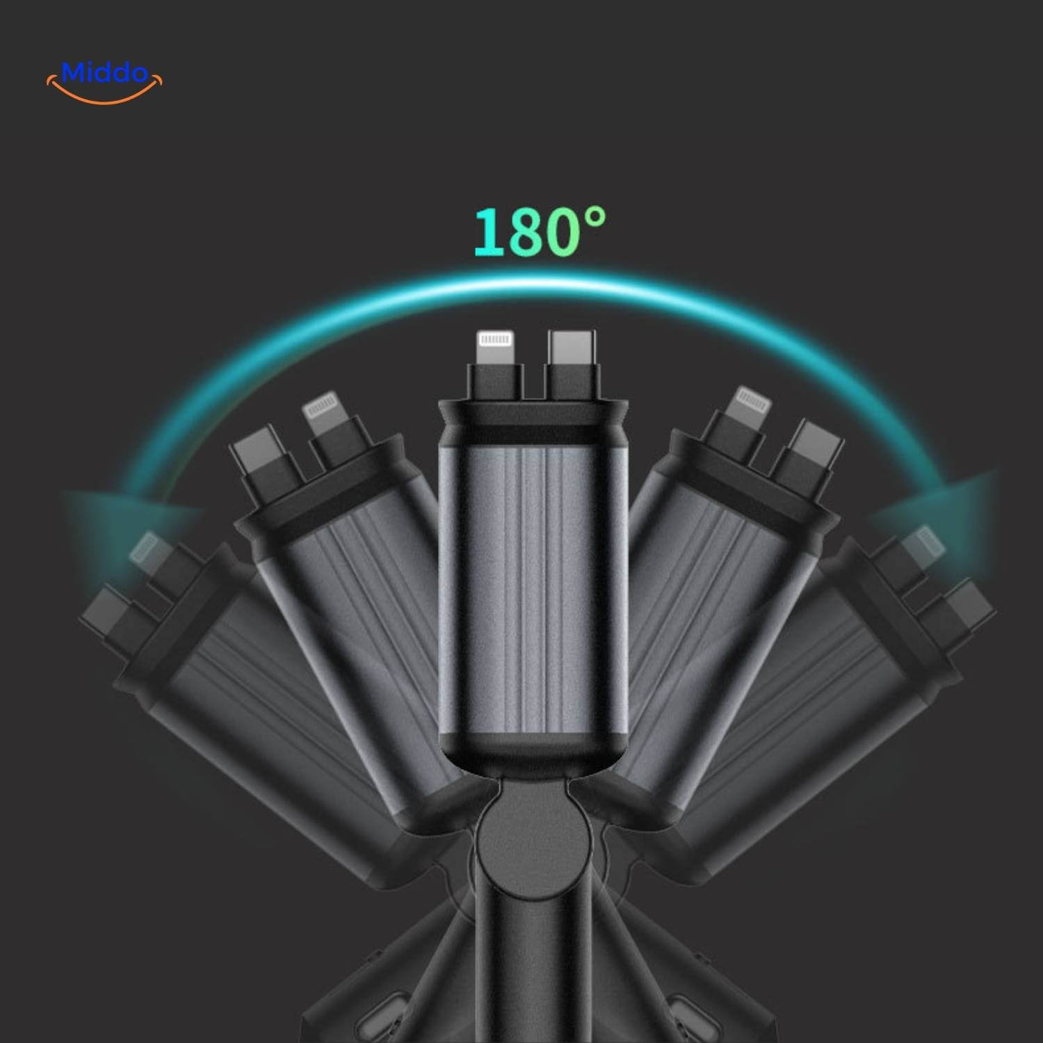 AutoCharge 120W im Auto mit stimmungsvoller RGB-Projektion www.middo.nl