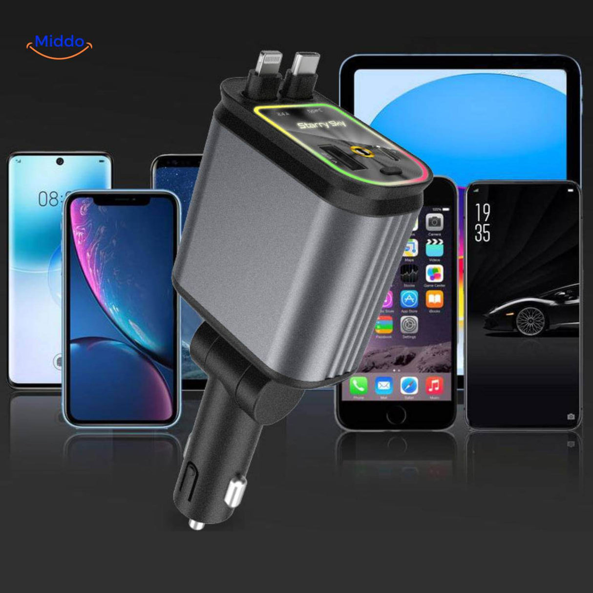 AutoCharge 120W mit verschiedenen Geräten aufladen