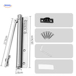 AutoClose Türschließer aus rostfreiem Stahl Sicherheitstürschließer mit Befestigungszubehör www.middo.nl