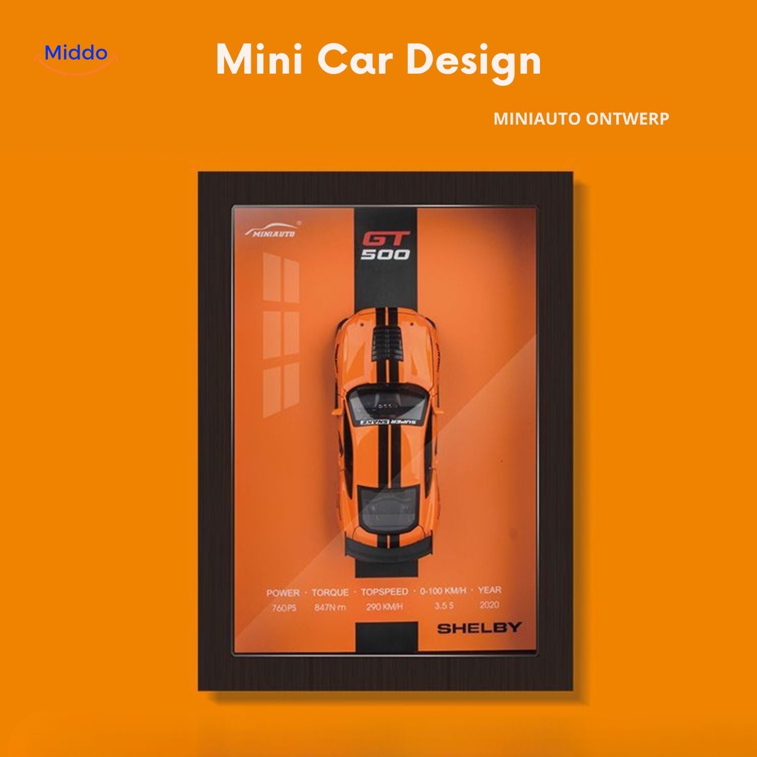 AutoCraft 3D-Rahmen Shelby GT500 2020 www.middo.nl