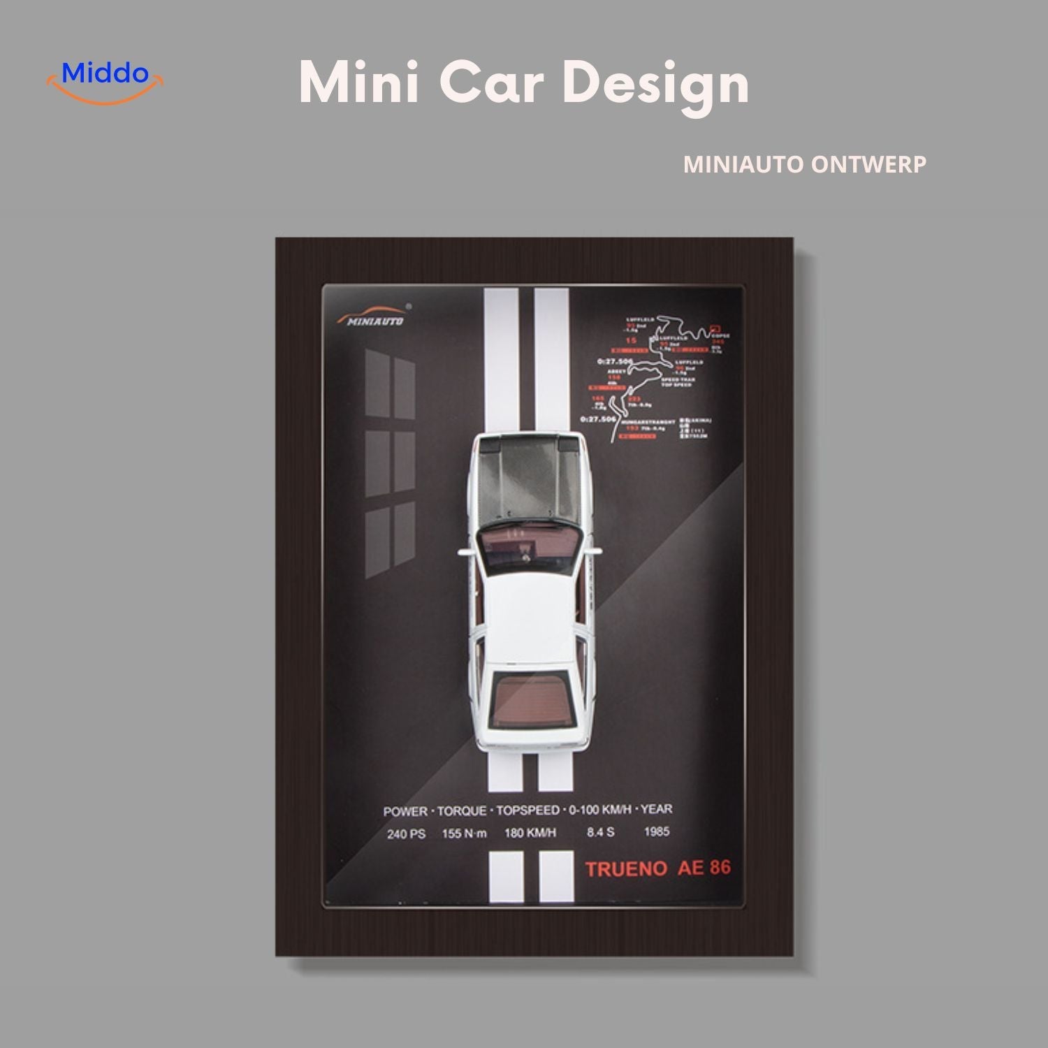 AutoCraft 3D Rahmen Toyota Trueno AE86 1985 www.middo.nl