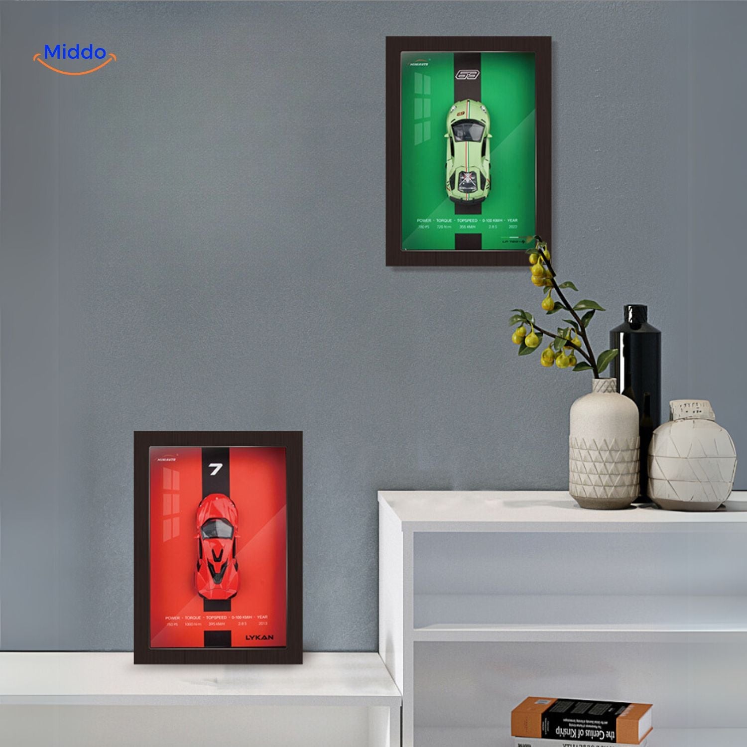AutoCraft 3D-Rahmen-Display-Box für Lykan Hypersport 2013 www.middo.nl