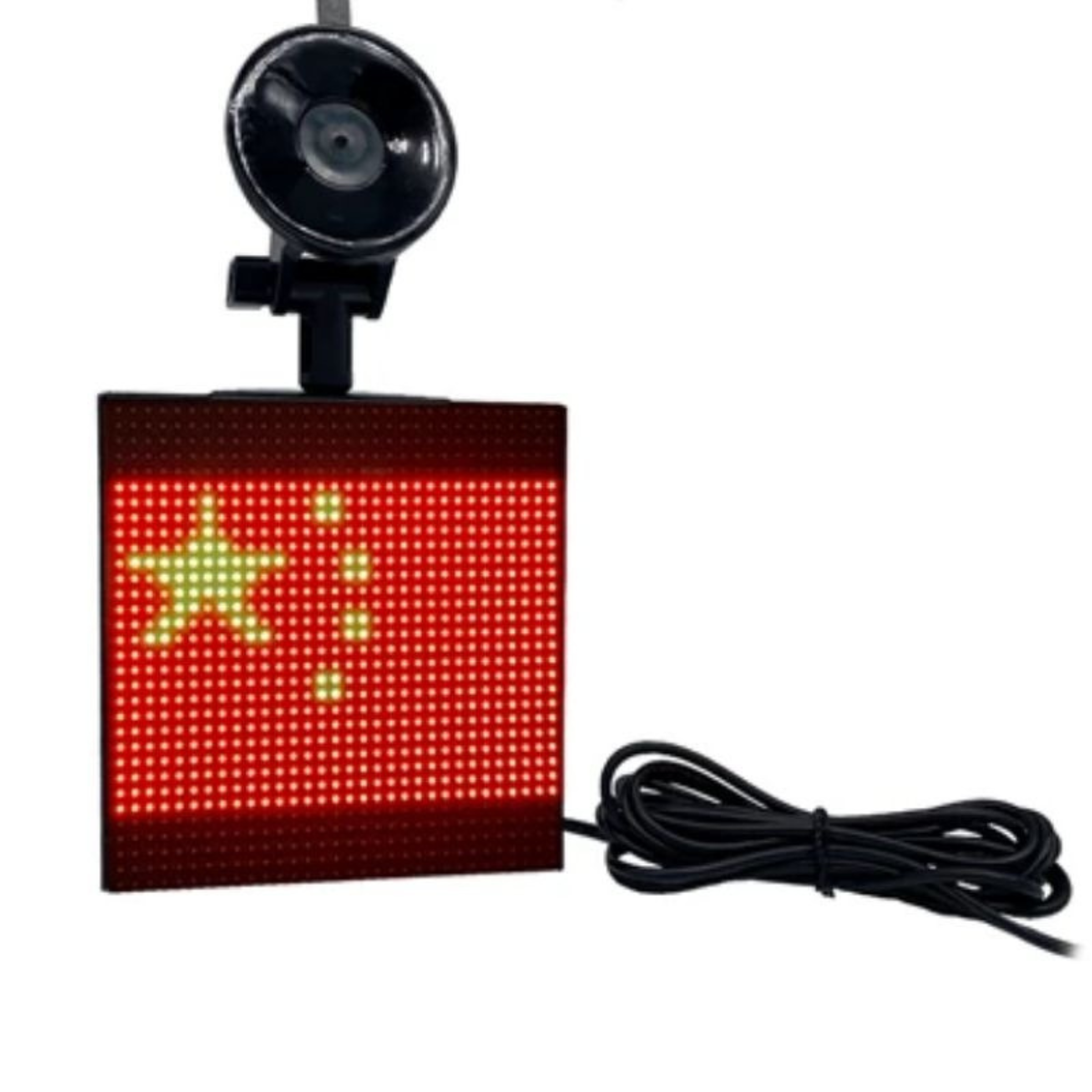 AutoPixel und ein Emoji von einer Flagge mit Saugnapf und Kabel auf weißem Hintergrund.