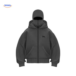 AutumnBliss Hoodie dunkelgrau mit gesticktem Logo