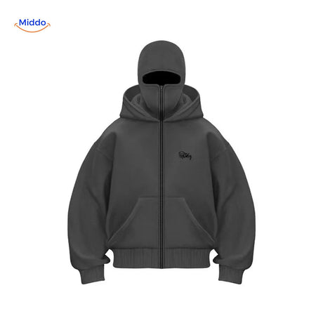 AutumnBliss Hoodie dunkelgrau mit gesticktem Logo