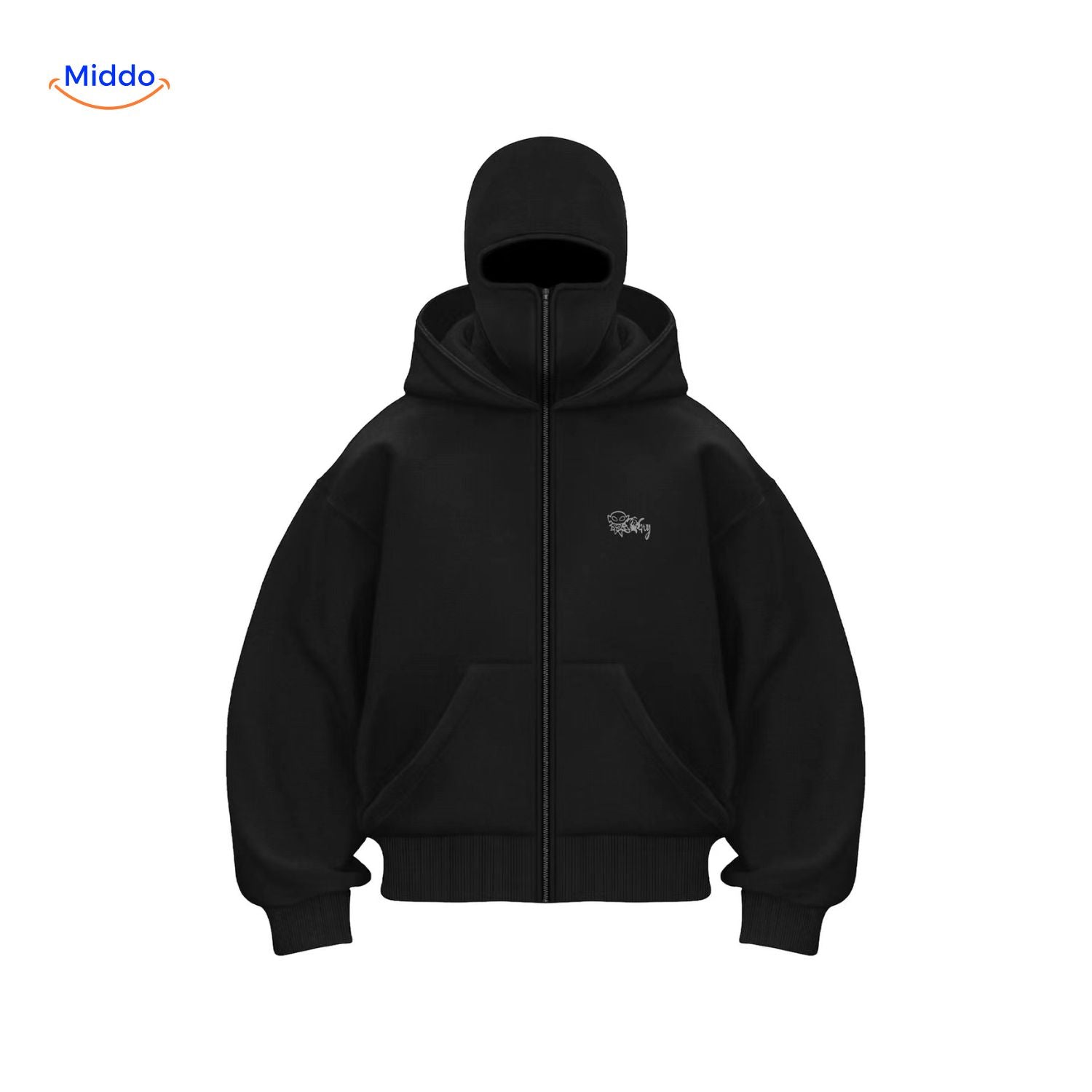 AutumnBliss Hoodie mit schwarzem Logo www.middo.nl