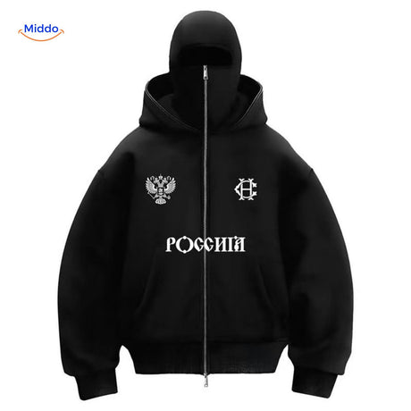 AutumnBliss Hoodie schwarz mit grafischer Gestaltung