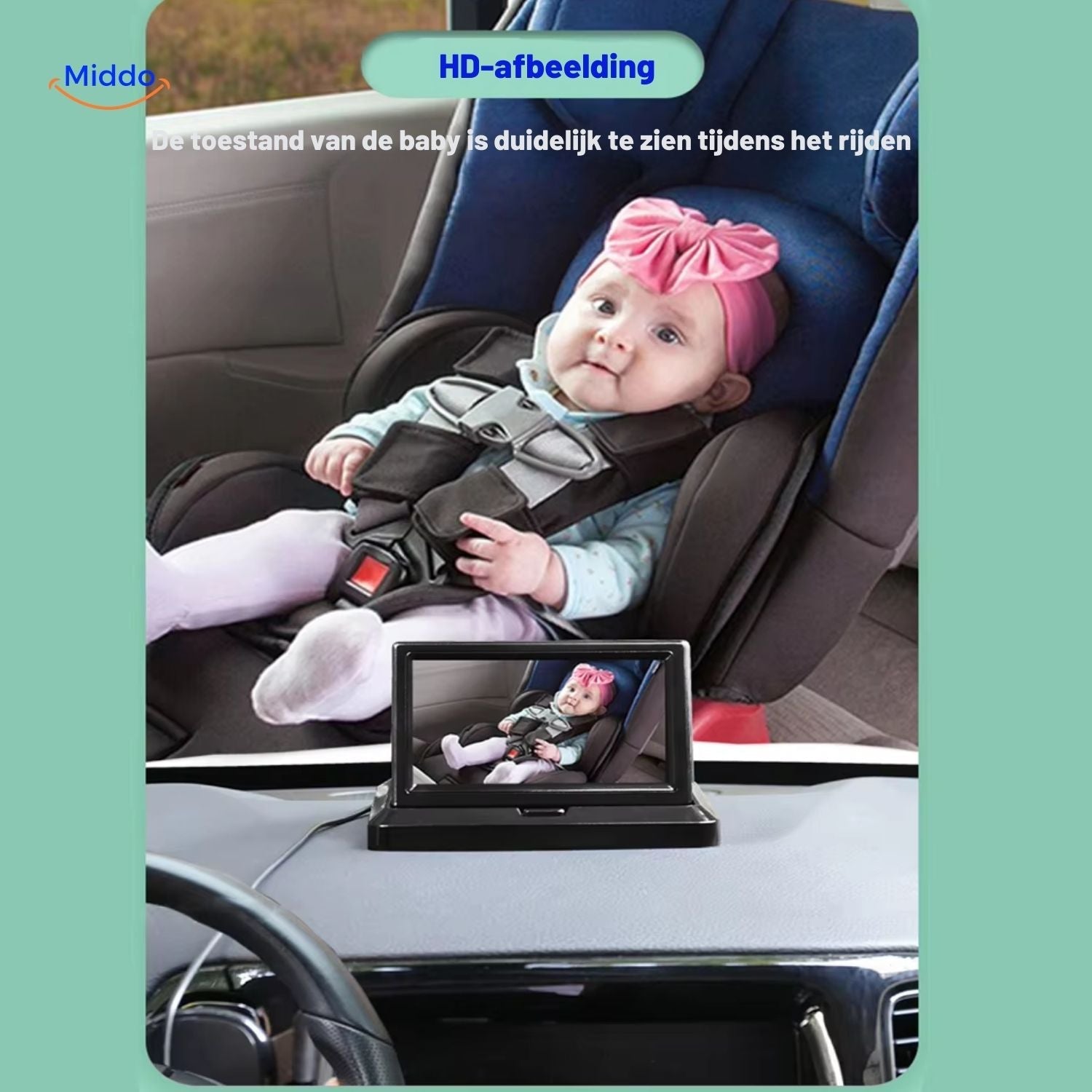 BabyGuard HD Bild für die Babyüberwachung im Auto