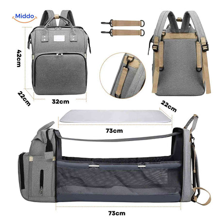 BabyLuxe Rucksack Maße Wickeltasche mit Wiegenfunktion - www.middo.de