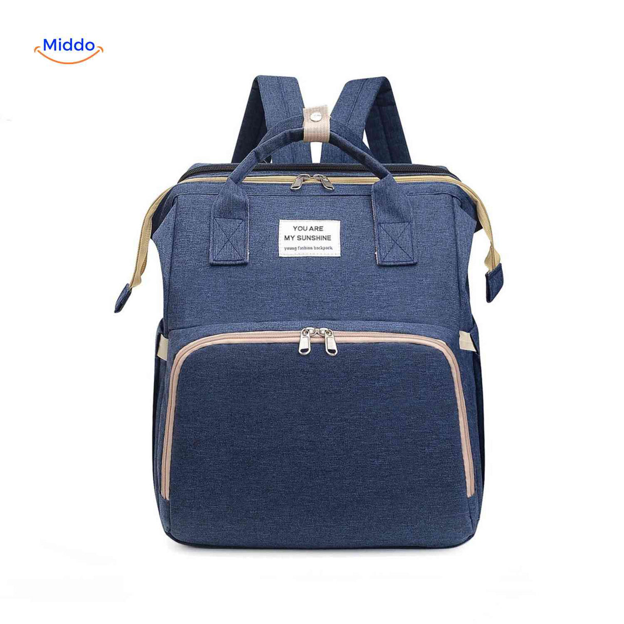 BabyLuxe Rucksack in Blau - elegante Wickeltasche für stilvolle Eltern. Besuchen Sie www.middo.de für mehr Informationen und bestellen Sie noch heute!