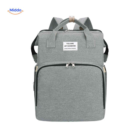 BabyLuxe Rucksack in Grau – Trendige Wickeltasche www.middo.de