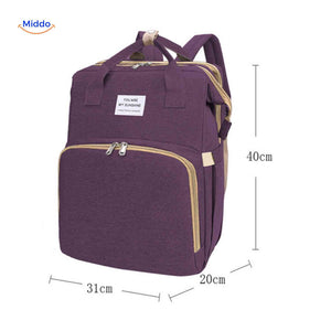 BabyLuxe Rucksack in Lila – Kompakte Wickeltasche mit optimalen Maßen. Jetzt mehr erfahren auf www.middo.de