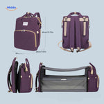 BabyLuxe Rucksack in Lila – Wickeltasche mit Wiegefunktion und praktischen Maßen auf www.middo.de
