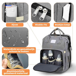 BabyLuxe Wickelrucksack - wasserdicht mit Wischfach und Isolierung - www.middo.de