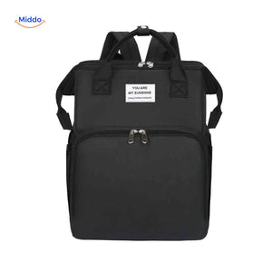 BabyLuxe Rucksack schwarz – moderne Wickeltasche | www.middo.de