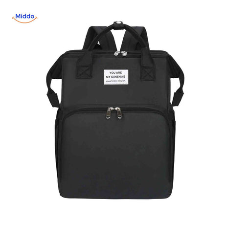 BabyLuxe Rucksack schwarz – moderne Wickeltasche | www.middo.de