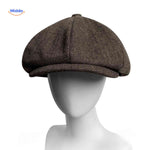 Blinderstyle Mütze braun mit Chevron-Rautenmuster – Bakerboy Cap | www.middo.de