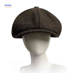 Blinderstyle Mütze aus dunkelbraunem Tweed – Peaky Cap kaufen auf www.middo.de