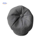 Blinderstyle Cap - Graue Woll-Vintage Flatcap von www.middo.de