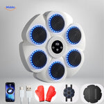 BoxPro Smart Boxmaschine weiß Modell mit Handschuhen und blauen LEDs www.middo.de