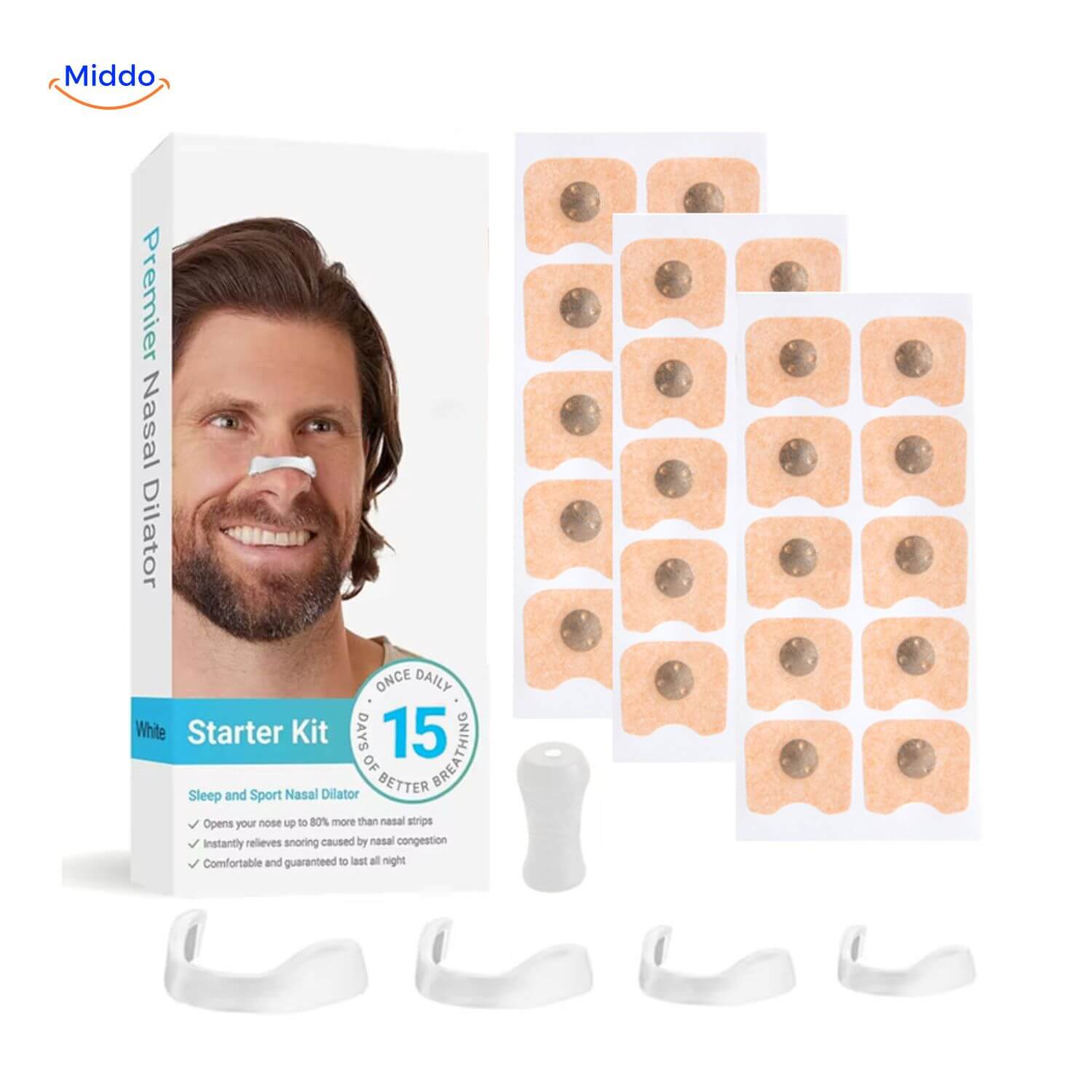 BreatheEase Kit Dilatator mit Schlaf Atemstreifen www.middo.de