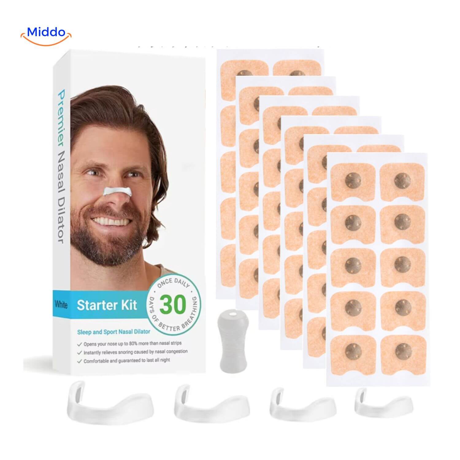 BreatheEase Kit Schlafstreifen für Sportatmung www.middo.de