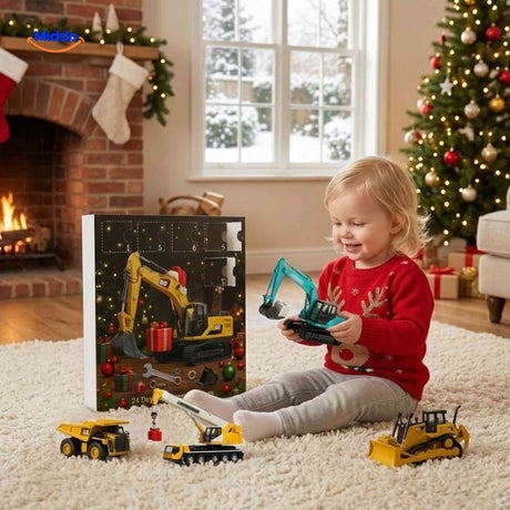 Buildora Adventskalender Spielzeug-Bagger Adventskalender