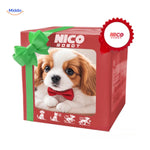 BunnyBuddy Plüsch Nico Roboter Welpen Geschenkbox mit Welpen und Fliege www.middo.nl