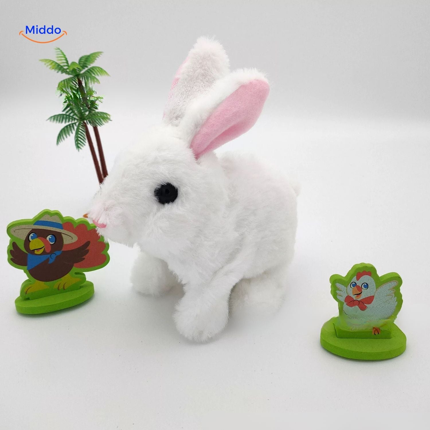 BunnyBuddy Plüsch, süßes rosa Kaninchen mit Ohren www.middo.de
