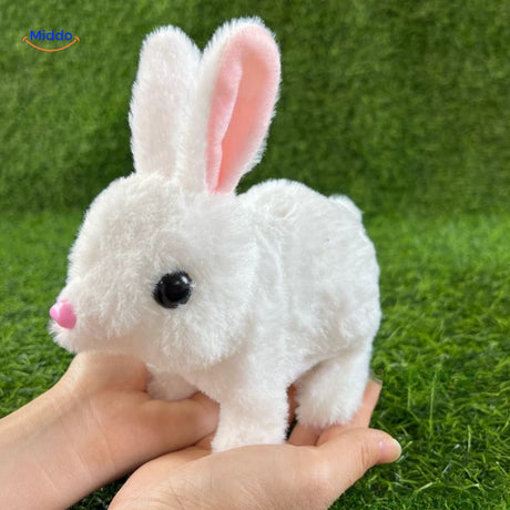 BunnyBuddy Plüsch mit Kaninchen in der Hand mit weichem Fell www.middo.de