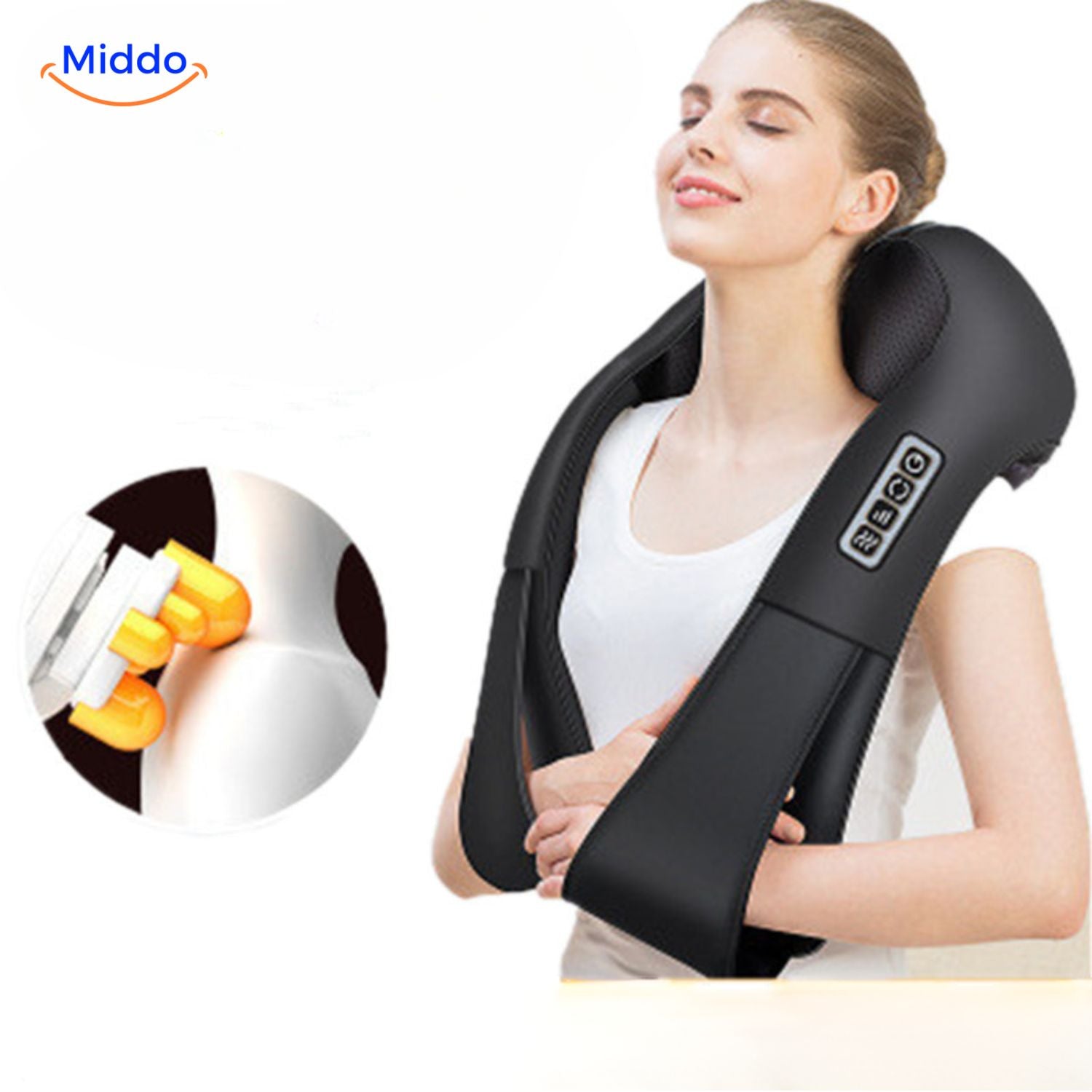 CerviCare Massager - tiefenwirksame Massage für Nacken und Rücken mit Infrarot-Wärme - middo.de