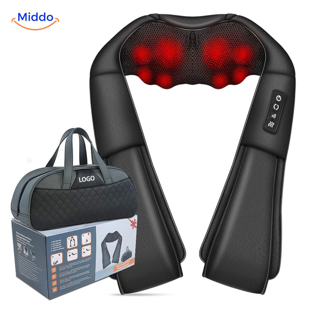 CerviCare Massager tragbares Nacken- und Schultermassagegerät mit Wärme middo.de