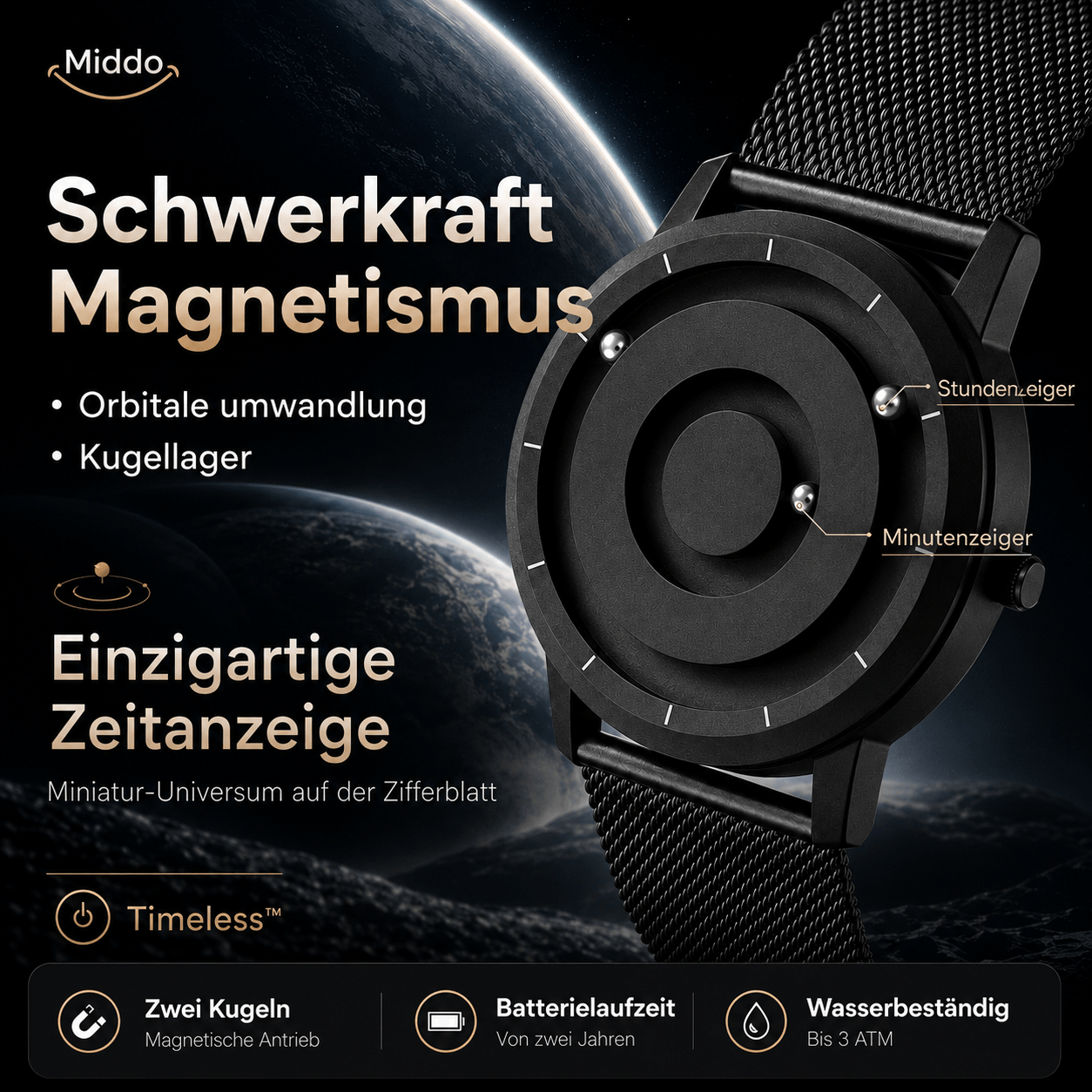Magnetic Watch™ - Die Einzigartige Magnetische Uhr, die Kunst und Zeit kombiniert
