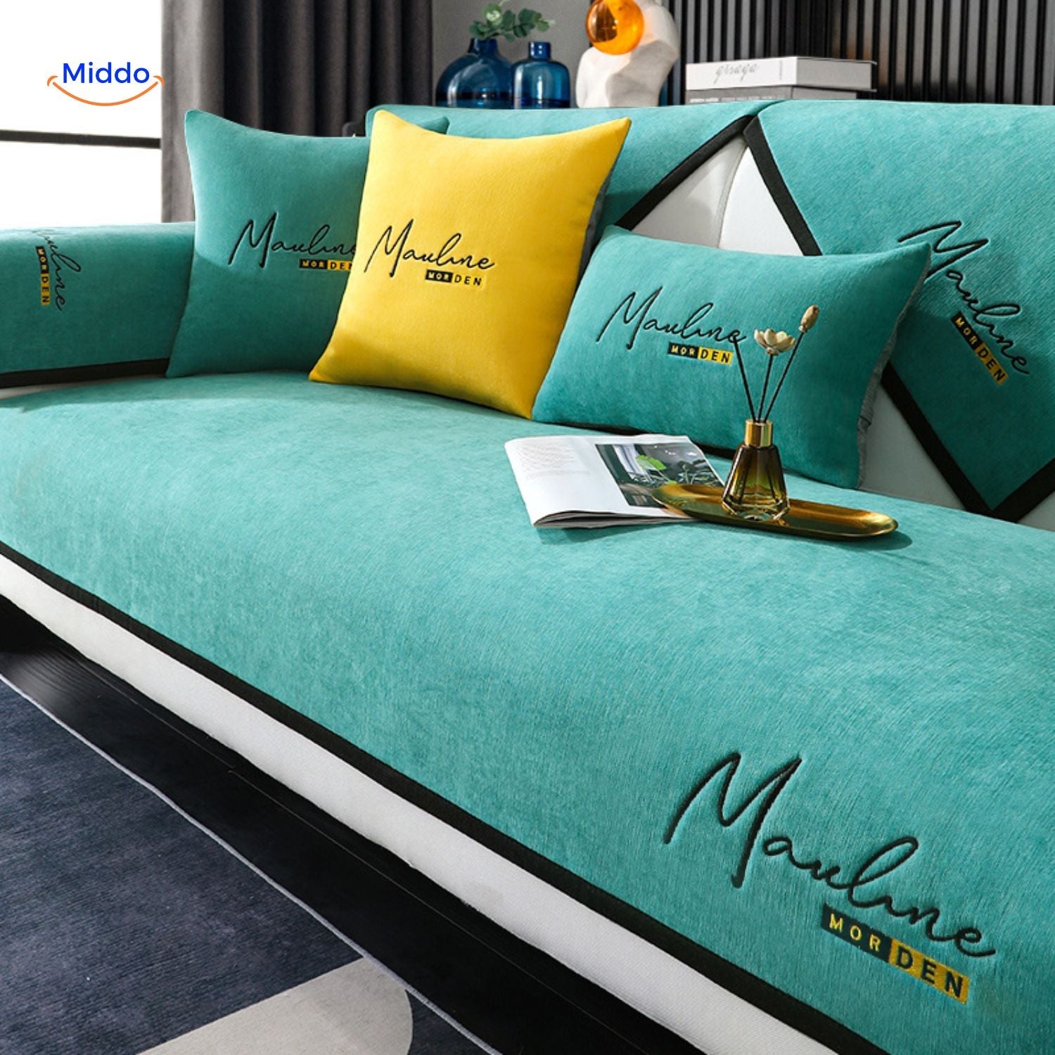 CheniLux Sofa Hülle Blau www.middo.de