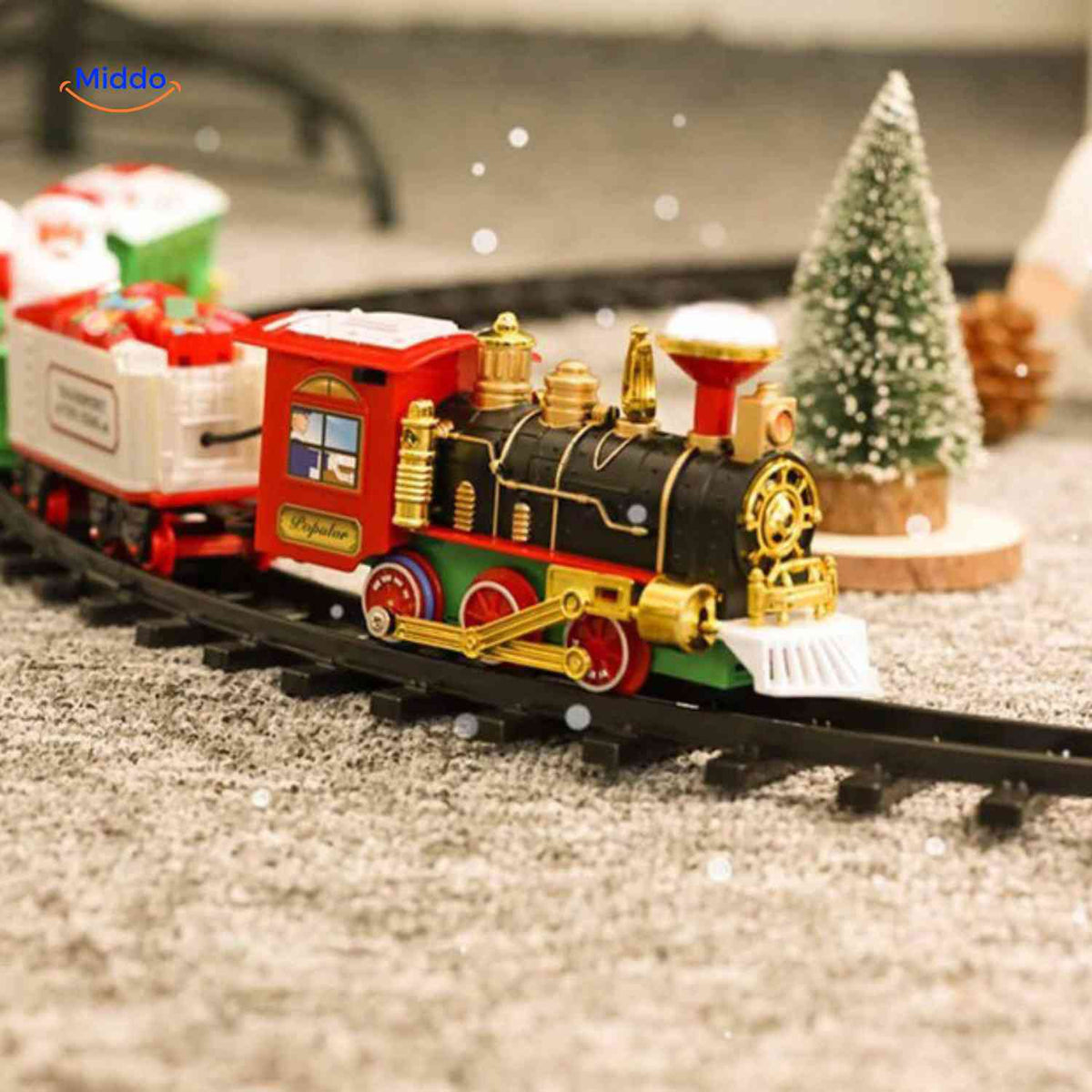 Weihnachtsbahn – Mini-Weihnachtszug für die Schiene – jetzt entdecken auf www.middo.de!