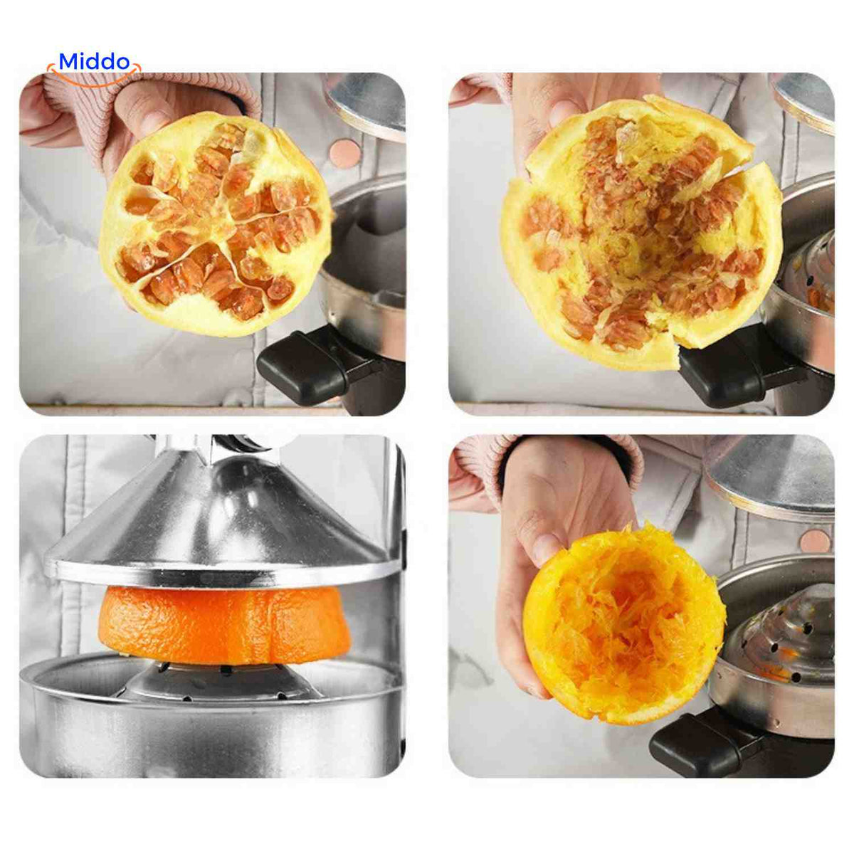 Citripress Entsafter – Manuelle Zitruspresse für maximalen Fruchtgenuss. Besuchen Sie www.middo.de!