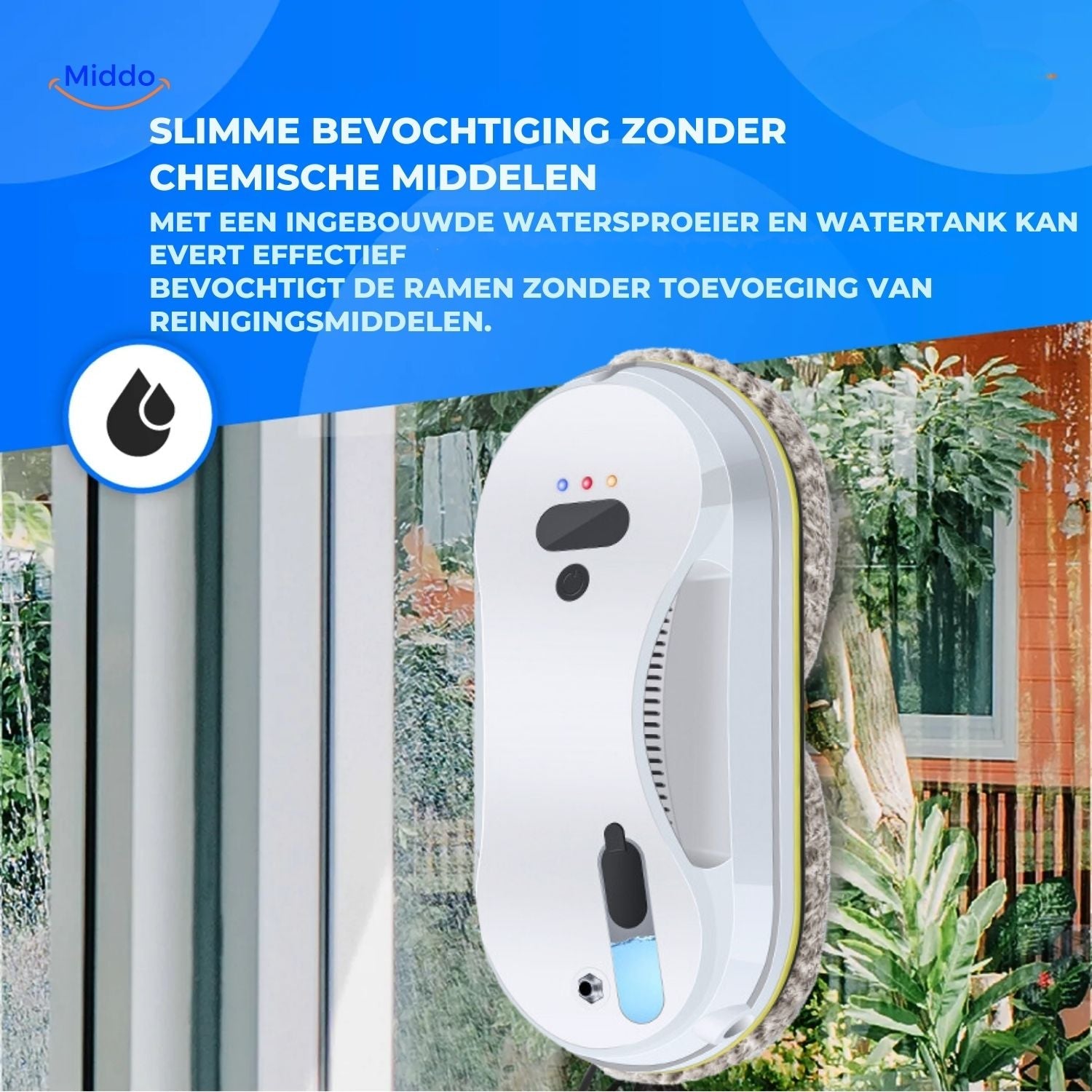 CleanSweep Ramenrobot gründliche Reinigung mit horizontalen und vertikalen Mustern www.middo.de