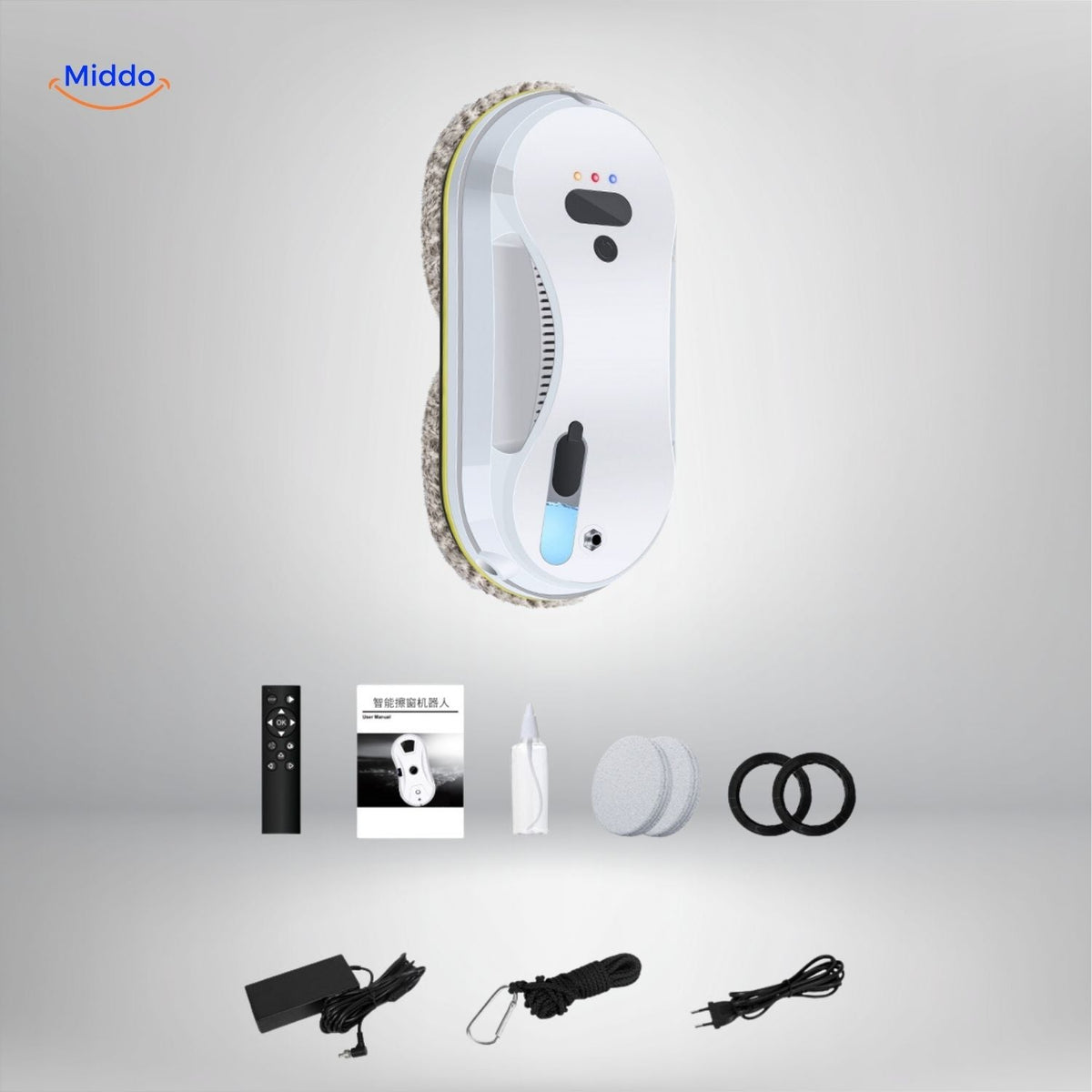 CleanSweep Fensterroboter intelligente Befeuchtung ohne chemische Mittel www.middo.de