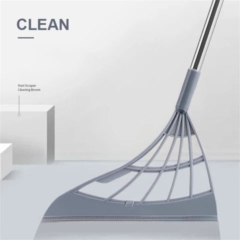 CleanX Bodenbürste und Staubwischer in Gebrauch